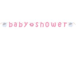Baby shower guirlande, Lyserd, 1,6 meter