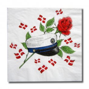 Student Servietter, Bl Rose - 20 stk.