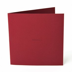 Dobbeltkort, 15,7x15,7 cm, Bordeaux