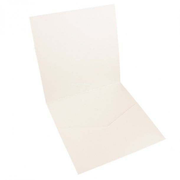 Folder Square, Hvid Metallic/perlemor 15,5 x 15,5