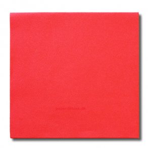 Gennemfarvede Rde airlaid/tekstilservietter, middag, 12 stk.