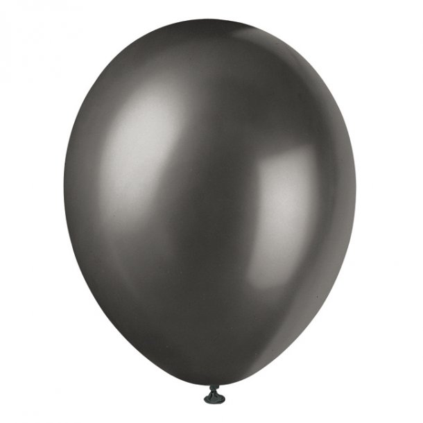 Balloner, Sort perlemor, 8 stk.