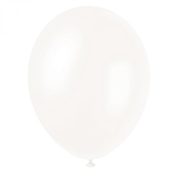 Balloner, Hvid Perlemor, 8 stk.