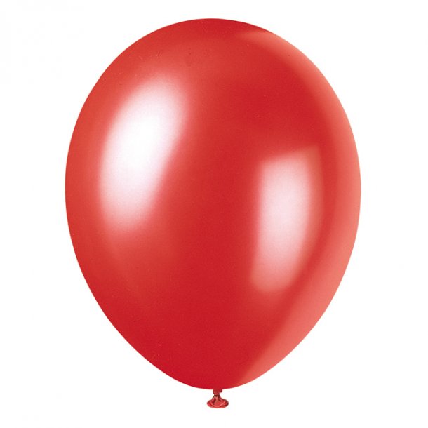 Balloner, Rd Perlemor, 8 stk.