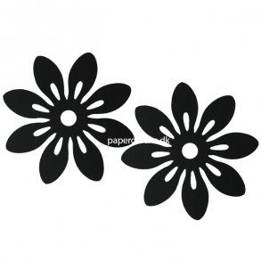 Bloklys bordskner, Sort filt, 6 stk.