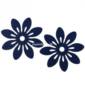 Bloklys bordskner, Mrkebl filt, 6 stk.