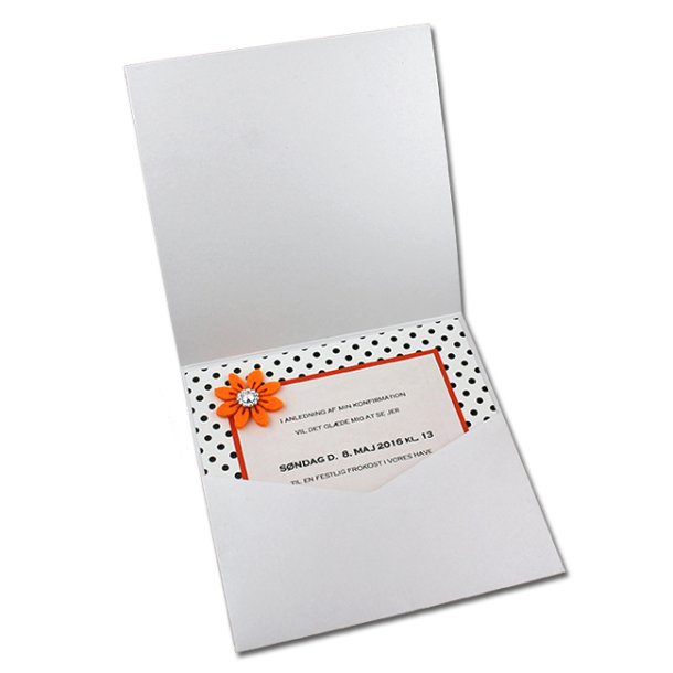 Ide til lav selv invitation - Paris Folder Orange