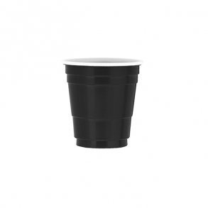 Shotglas, sort plastik, 20 stk.