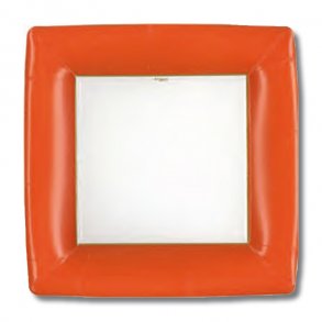 Caspari Paptallerkner Middag - Orange, 8 stk.