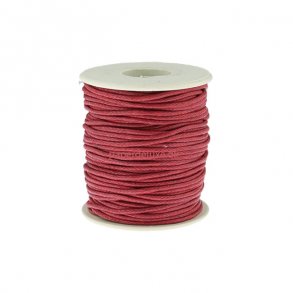 Vinrd/bordeaux bomuldvoksbnd, 20 meter