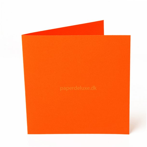 Dobbeltkort, 15,7x15,7 cm, Orange