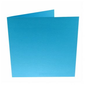 Dobbeltkort, 15,7x15,7 cm, Pacific-turkis