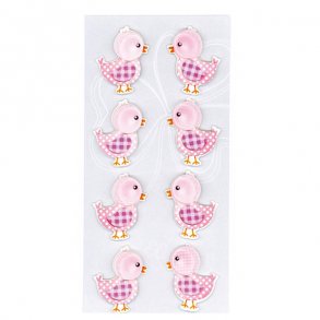 Stickers til invitationer/bordkort - nder, Lyserd