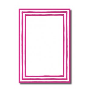 Invitationskort/Menukort Pink Stribet - 8 stk.