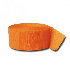 Crepe p rulle, orange, ca. 24 meter