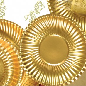 Engangs papskle (stor), guld 10 stk.