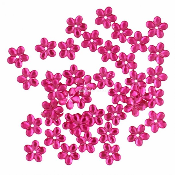 Strblomster til bordpynt og deko, pink, 120 stk.