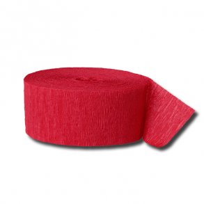 Crepe p rulle, rd, ca. 24 meter