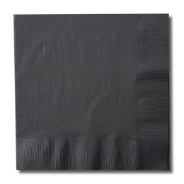 Sorte gennemfarvede middagservietter, 20 stk.