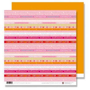Designark/scrapbookingark, Konfirmation Pink