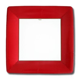 Caspari Paptallerkner Rd, Middag 8 stk.