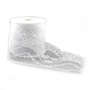 Blondebnd bred, Hvid 10 meter.