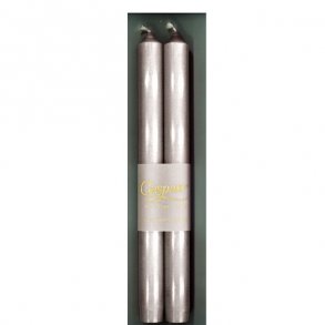 Caspari Kronelys/stearinlys - Slv, 2 stk.