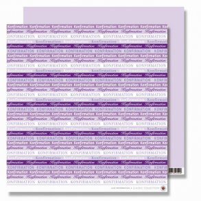 Designark/scrapbookingark, Konfirmation Lilla