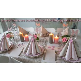 Ihr servietter embossed, sand/hr, middagsstr. 16 stk.