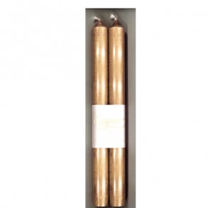 Caspari Kronelys/stearinlys - Guld, 2 stk.